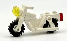LEGO White Motorcycle Town with Trans-Clear Wheels with Black Tires inv.572