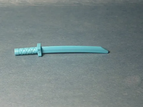 LEGO Weapon Part 21459 - Medium Azure Sword, Shamshir/Katana - Scratches