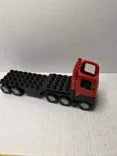 Lego Duplo Red Semi Cab With Attached Base & Trailer Back 3pc Replacements 2003