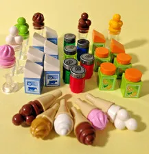Lego Refreshments - LOT OF 60 pieces - Milk/Lemonade/Soda/Parfaits/cones