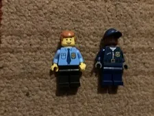 Lego Lot of 2 Police Officer Minifigures