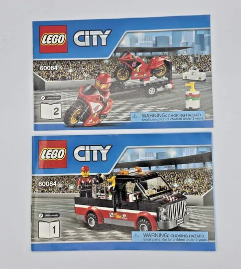Lego City Racing Bike Transporter 60084 Instruction Books 1&2 Manuals Only 2015