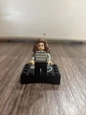 LEGO Female Minifigure Brown Hair Striped Torso Black Legs Hermione Granger