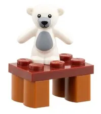 NEW LEGO Teddy Bear Minifigure w/Table 2025 Lego City Advent Calendar 60475
