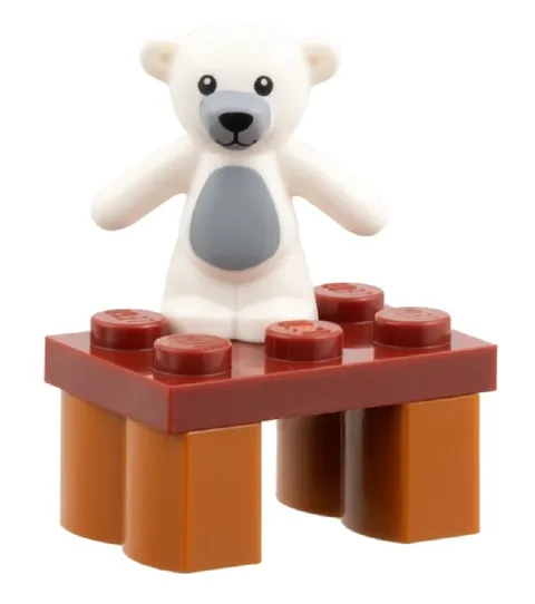 NEW LEGO Teddy Bear Minifigure w/Table 2025 Lego City Advent Calendar 60475