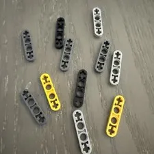 LEGO Beam 4 x 0.5 Thin with Axle Holes (32449 / 63782) Assorted Colors 11 Pieces