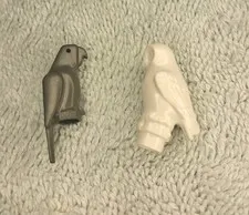 Lego Gray Parrot & White Owl Minifigures Animal Bird 