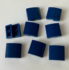 LEGO 8x NEW Pieces Slope Curved 2x2x2/3 No Studs DARK BLUE #15068