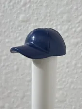 Lego City Minifig Dark Blue Hat Short Curved Bill w/ Seams & Hole on Top