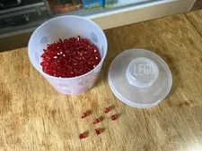 625+ New LEGO 30153 Trans Red Bulk Lot Rock 1x1 Jewel 24 Facet Pieces