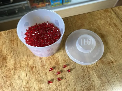 625+ New LEGO 30153 Trans Red Bulk Lot Rock 1x1 Jewel 24 Facet Pieces