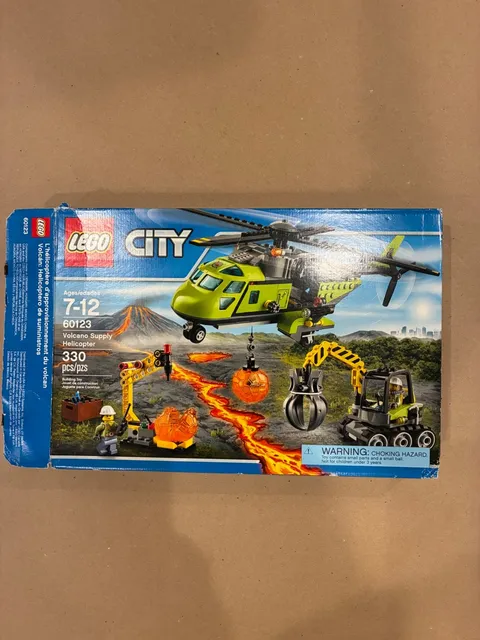 LEGO CITY: Volcano Supply Helicopter (60123) - preowned - all pcs counted