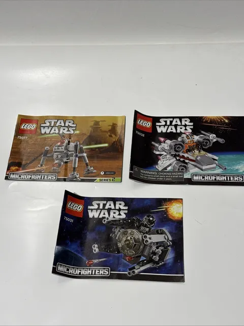 Lego Star Wars Microfighters  75031, 75077, 75032, Instruction Booklet Only