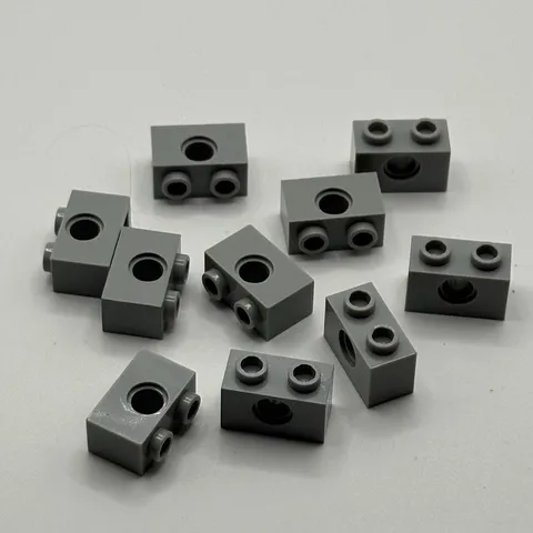 LEGO 3700 Brick, 1 x 2 (10pcs) - Light Bluish Gray