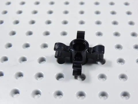 LEGO Black Technic Round Pin Connector w/ 4 Clips Part 49756 BI