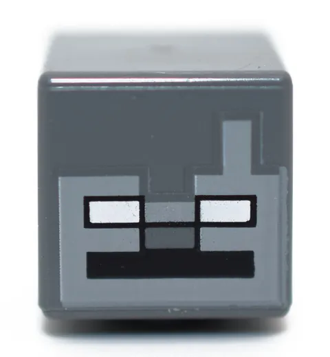 LEGO Dark Bluish Gray Minifigure Head Minecraft Stray 21142 21243 662401 6426170