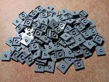 LEGO BULK LOT OF 120 LIGHT BLUISH GRAY 2X2 MODIFIED PLATE WITH JUMPER STUD 87580