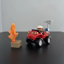 Lego Duplo 5603 Fire Car Complete Set Fireman Firefighter Truck Vehicle