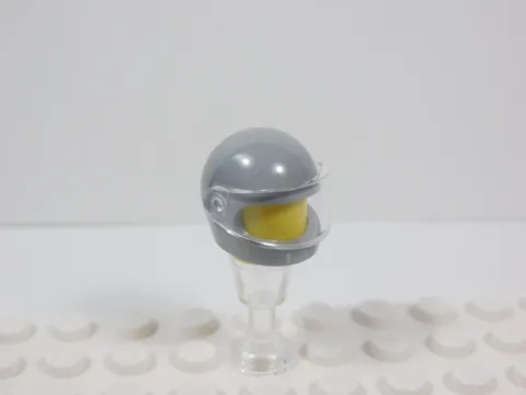 LEGO Light Bluish Gray Helmet w/ Trans Clear Visor Headgear Minifig S3