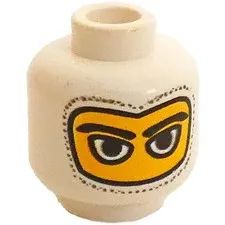 LEGO Minifigure, Head Balaclava with Eyes Hole Stitching Trim, Large Eye inv.617