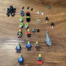 Lego 1990s Aqua, Underwater, Scuba, Aquanauts lot