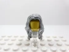LEGO Light Bluish Gray Long Wavy Hair w/ Center Part Minifig H12