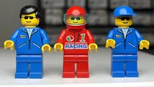 LEGO Town: F1 Hauler (6484) MINIFIGURES ONLY Mechanic Octan Racing oct030 tel004