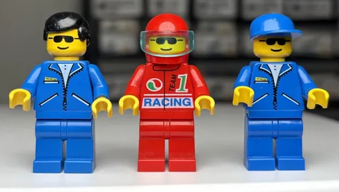 LEGO Town: F1 Hauler (6484) MINIFIGURES ONLY Mechanic Octan Racing oct030 tel004