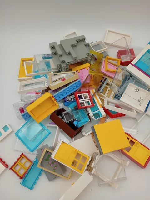 Legos Doors & Windows 1 Pound of Assorted Pieces, Sizes, Colors - See Pictures