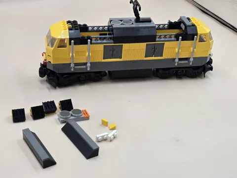 Incomplete Lego Railway Engine, from set 7939. Parts See Pic For Whats Included