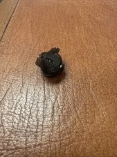 LEGO Part 2594 (1pc) Minifigure, Headgear Visor Pointed Black Smooth Chin