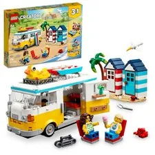 Lego Creator 3-In-1 Beach Camper Van Building Kit: Transforms From A Camper Van_