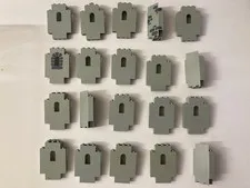 Lego Lot 20 gray / old gray Panel 2 x 5 x 6 Wall w/ Window corner variety