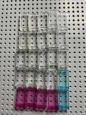 LEGO 87544 Panel 1x2x3 Side Supports Hollow Studs Trans Clear Blue Pink 25pcs