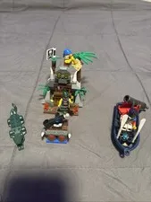 LEGO Pirates Loot Island 6241 - Incomplete - Includes 3 Minifigures + Alligator