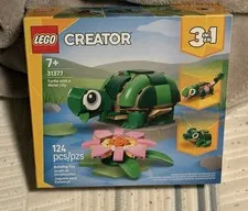 LEGO Creator 3 in 1 Turtle with a Water Lily Flower Building Set - 31377 - NEW