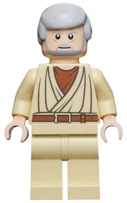 LEGO® Minifigure Star Wars sw0274 Obi-Wan Kenobi Old Light Nougat White Pupils