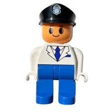 Vintage 90s Duplo Lego Character Town Community Police Officer Figure 2.5 Inch