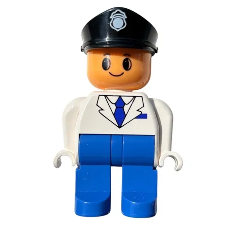 Vintage 90s Duplo Lego Character Town Community Police Officer Figure 2.5 Inch