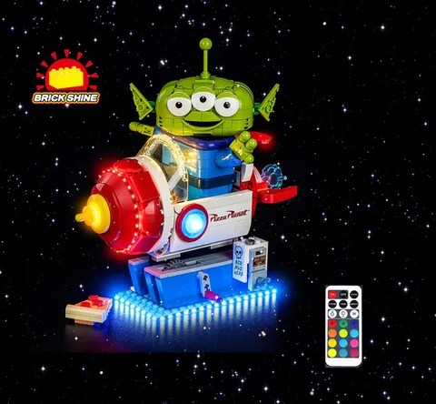 Brick Shine -GC Light kit for Lego Alien with Pizza Planet Rocket Ride 43307