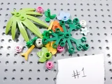 LEGO Lot of 20 Plant Stems Flowers Leaves Minifig Lot #1 BJ