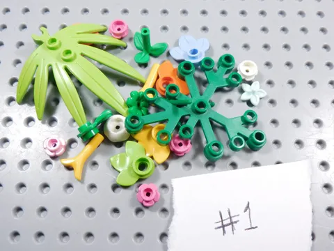 LEGO Lot of 20 Plant Stems Flowers Leaves Minifig Lot #1 BJ