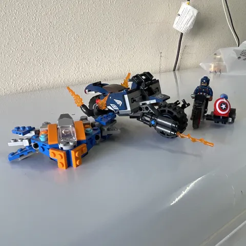 LEGO Heroes Lot Of 3 Captain America Motorcycle 30447 & 76123 Milano 30449