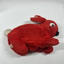 Vintage Lego Duplo Red Plush Bunny Rabbit Carrier Bag LEGOS w/ Keychain 1984