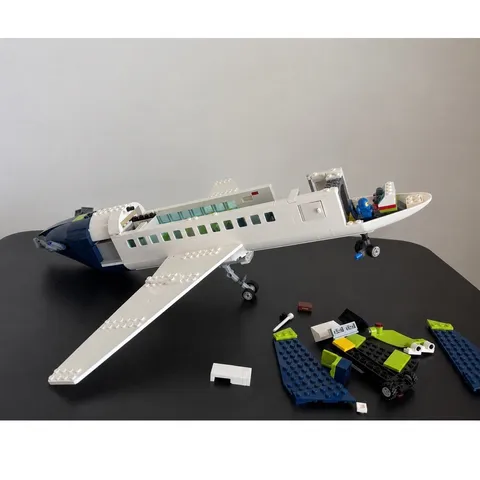 LEGO Passenger Airplane 60262 City Kids White Blue Incomplete Parts Set