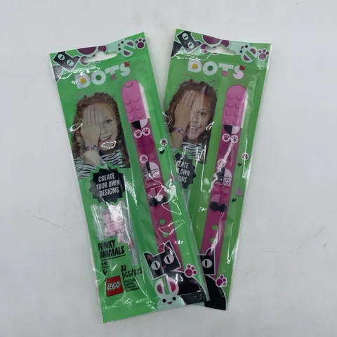 LEGO DOTS Funky Animals Bracelet 41901 Set Lot Of 2