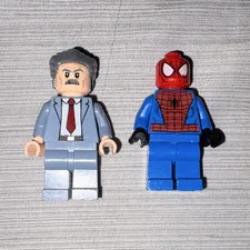 LEGO Spider-Man Minifigures Lot of 2 Plastic Figures Spider-Man and Male Figure