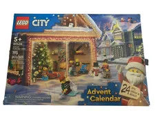 Lego City 60436 Christmas Advent Calendar 2024 Santa Snowman Opened Box