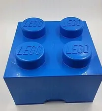 LEGO 4003 Large Blue Storage Bin Box  9.5 X9.5 X 7.5
