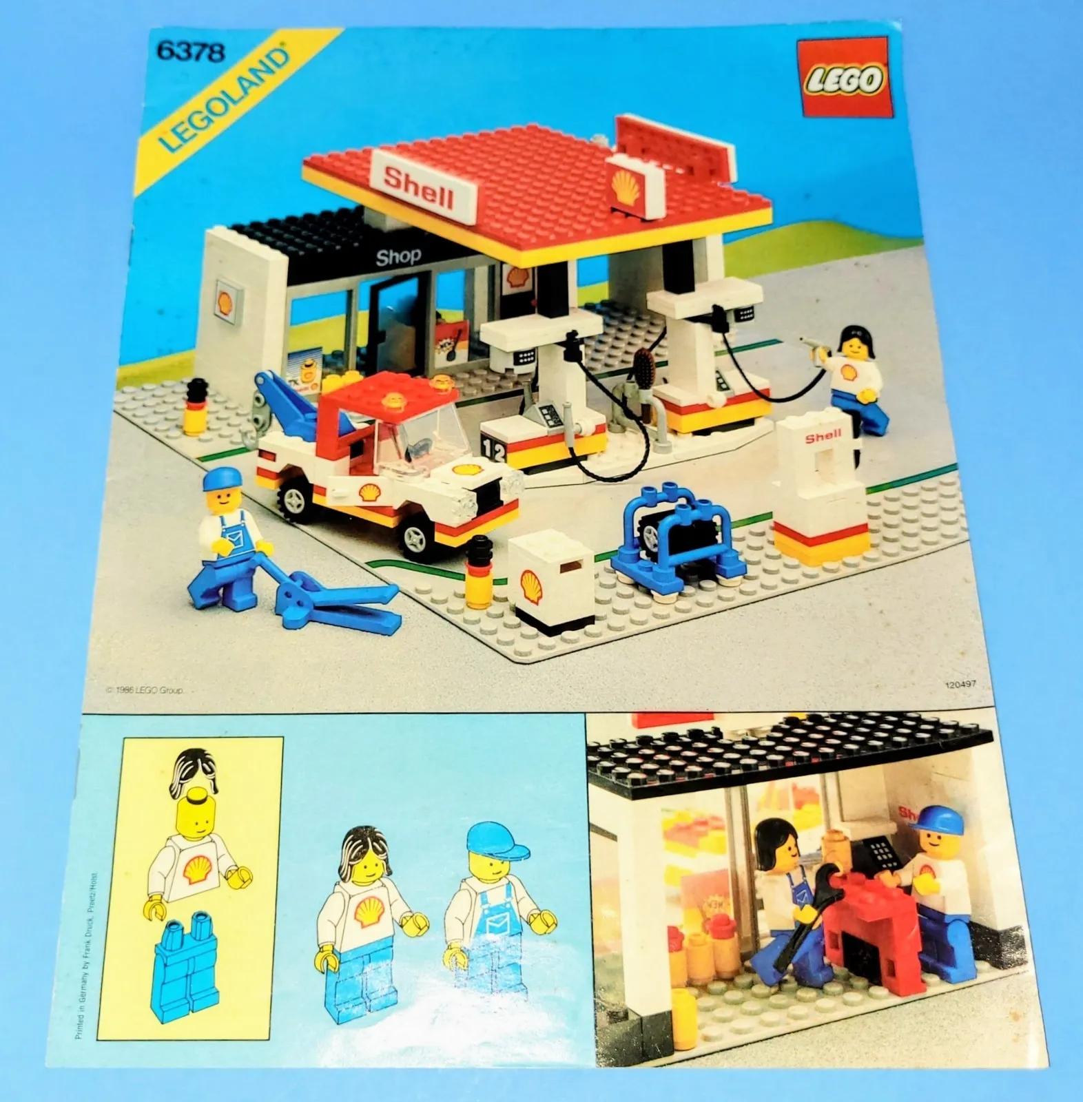 Vintage Lego 6378 Shell Service Station Instruction Manual Booklet ONLY 1986 